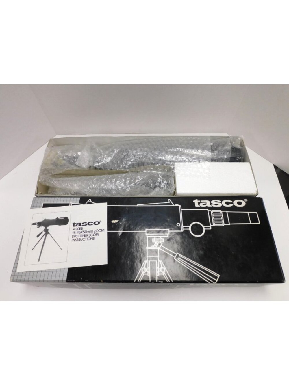 Tasco #20 EB 15-45 x 50mm Zoom Spotting Scope New Open Box DW87